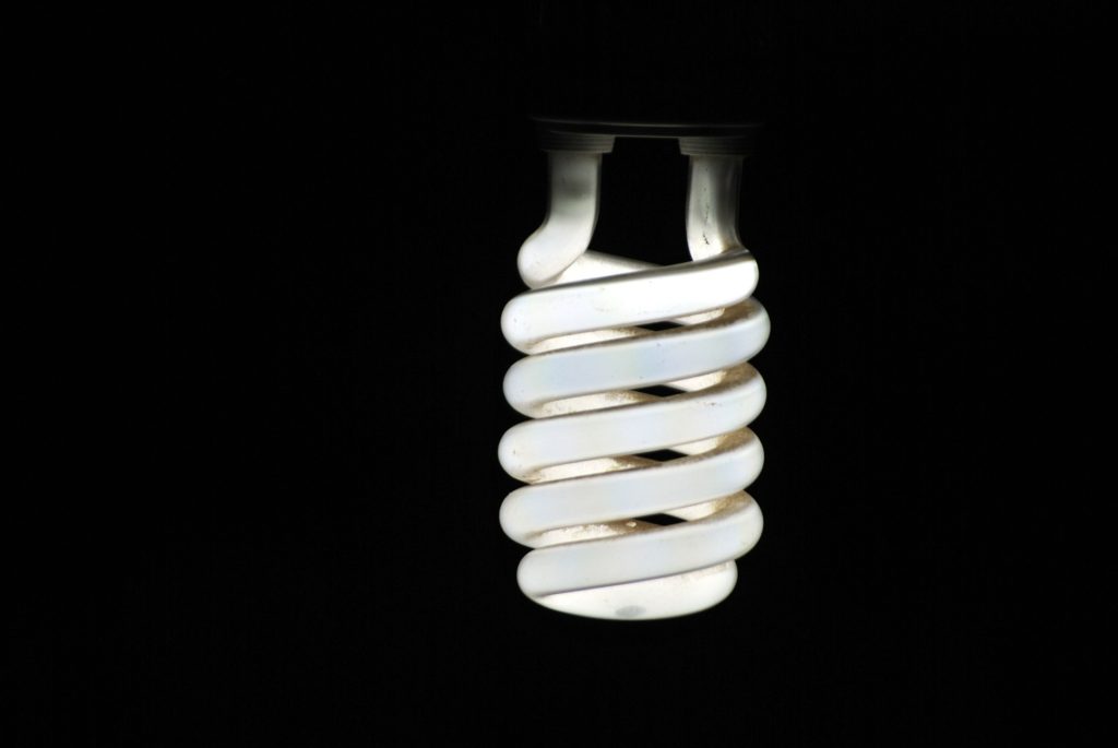 CFL dimmable light bulb