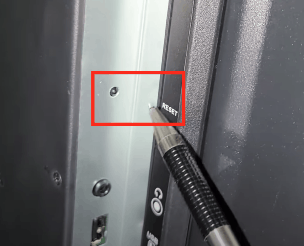 TCL TV reset button location 1