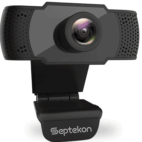 1080P HD Webcam with Microphone, Septekon Streaming Computer Web Camera