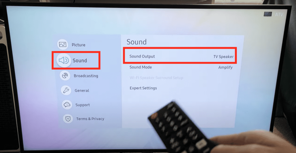 sound and sound output samsung tv