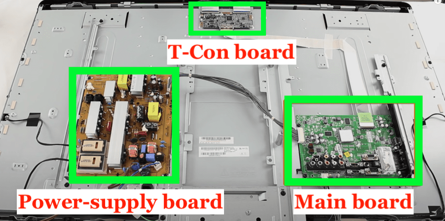 tv t-con, main and power board