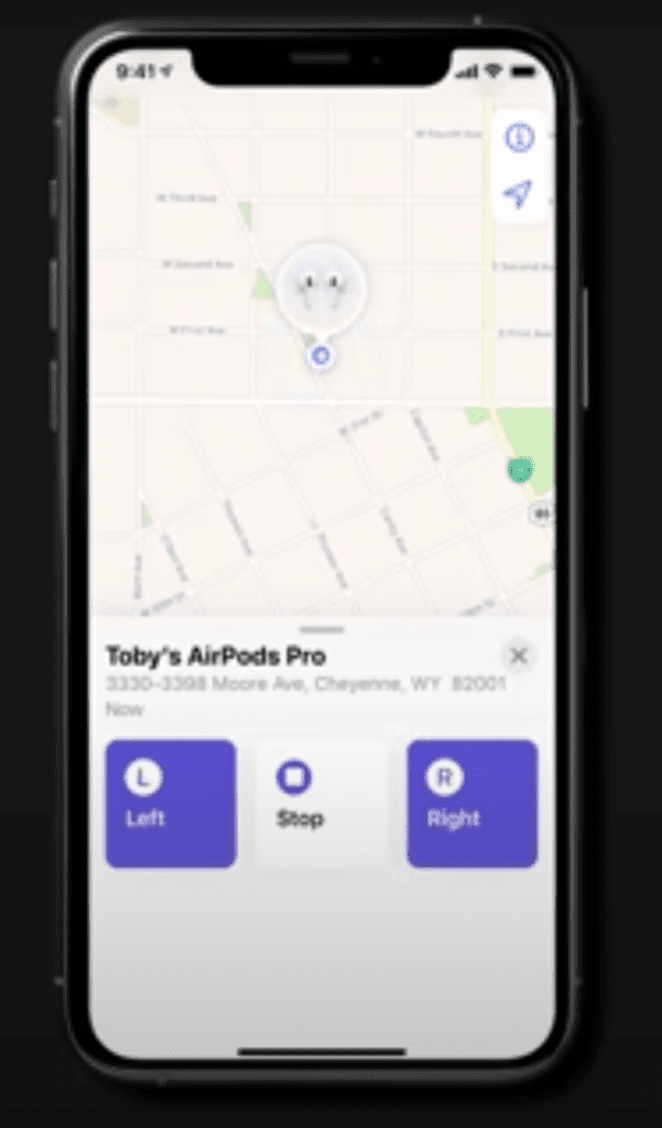 use the FindMy App to locate a lost AirPod