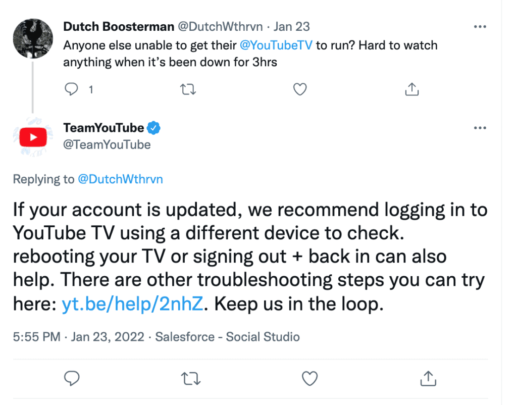 Check if YouTube TV servers are down