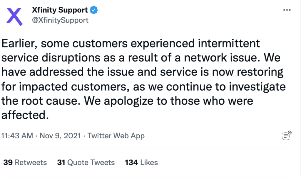 ISP outage
