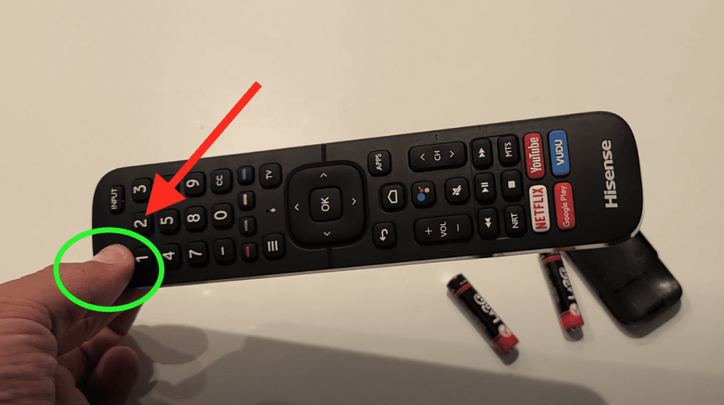 reset hisense TV remote