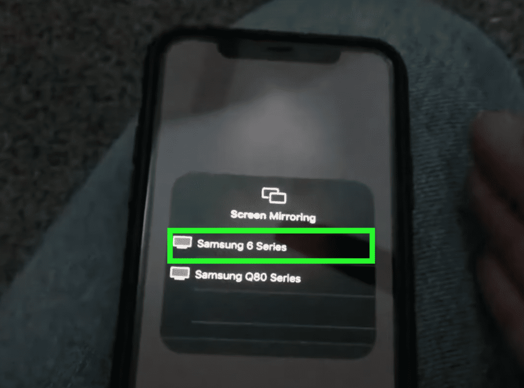 cast to samsung tv from iphone using screen mirroring