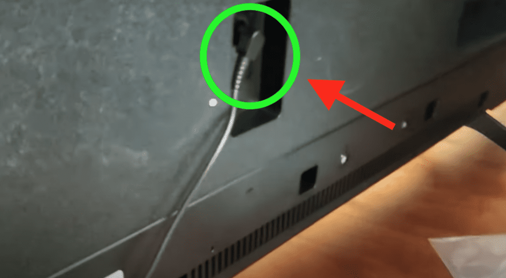 Tighten power supply cable on Sony tv