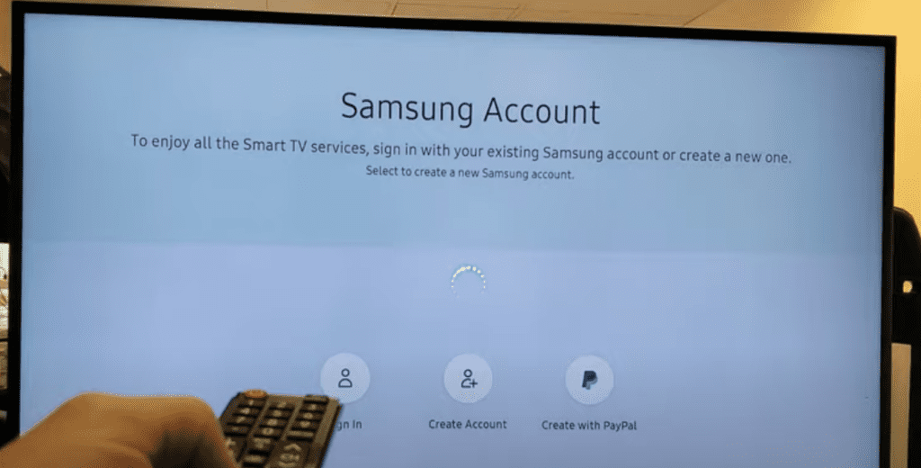 create samsung smart hub account before installing apps