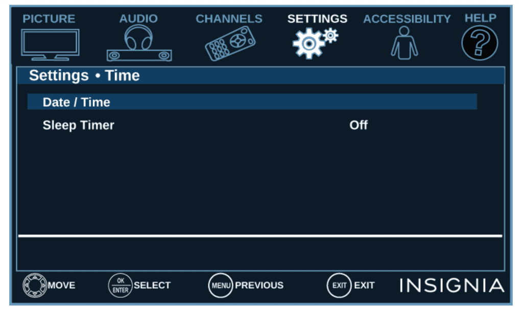 disable timers on insignia tv