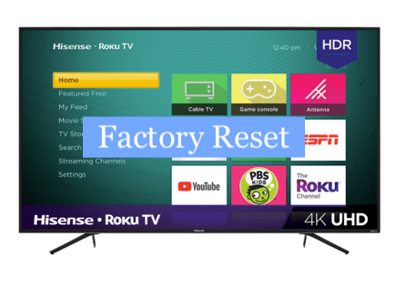How to Reset Hisense Roku TV