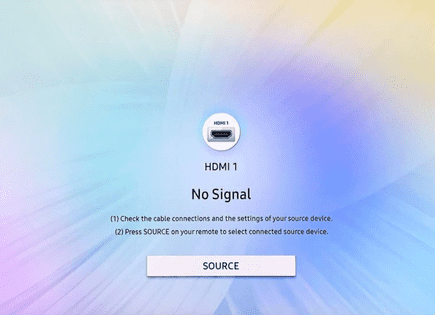HDMI No Signal Samsung TV