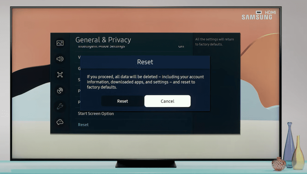 factory reset samsung television