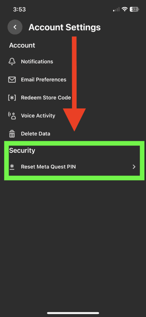 request meta quest pin