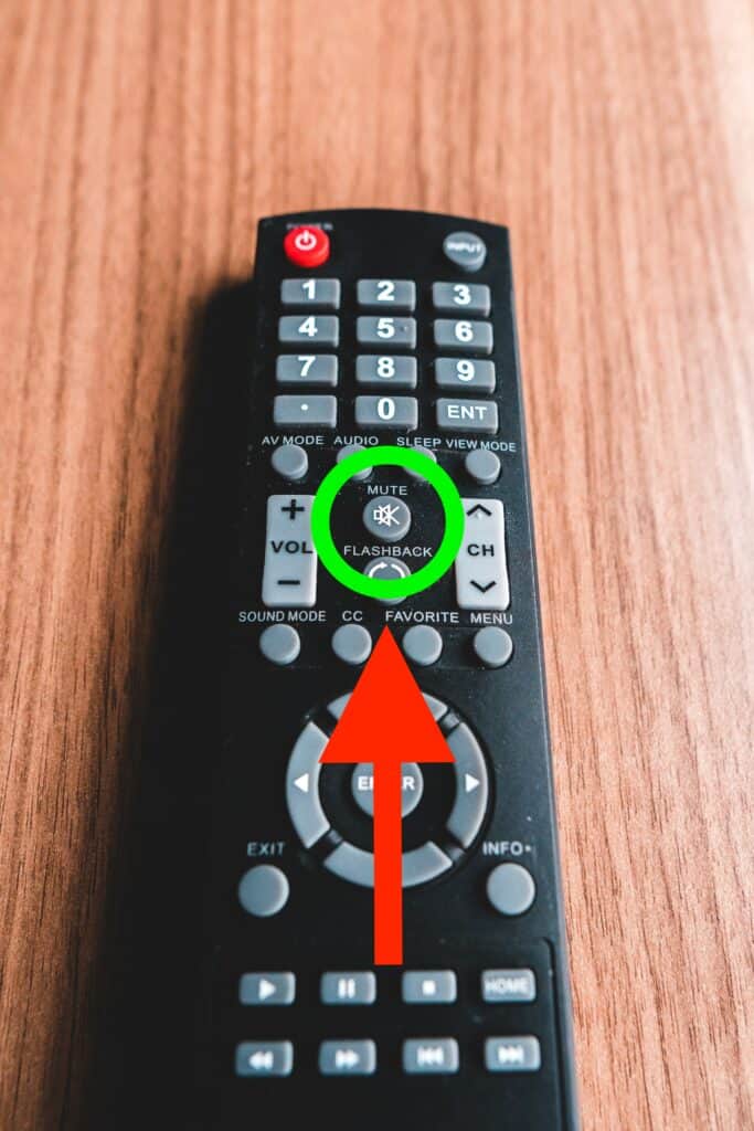 tv remote mute button