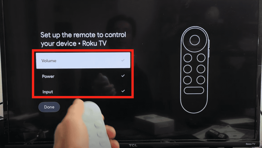 pairing chromecast tv remote buttons step 4