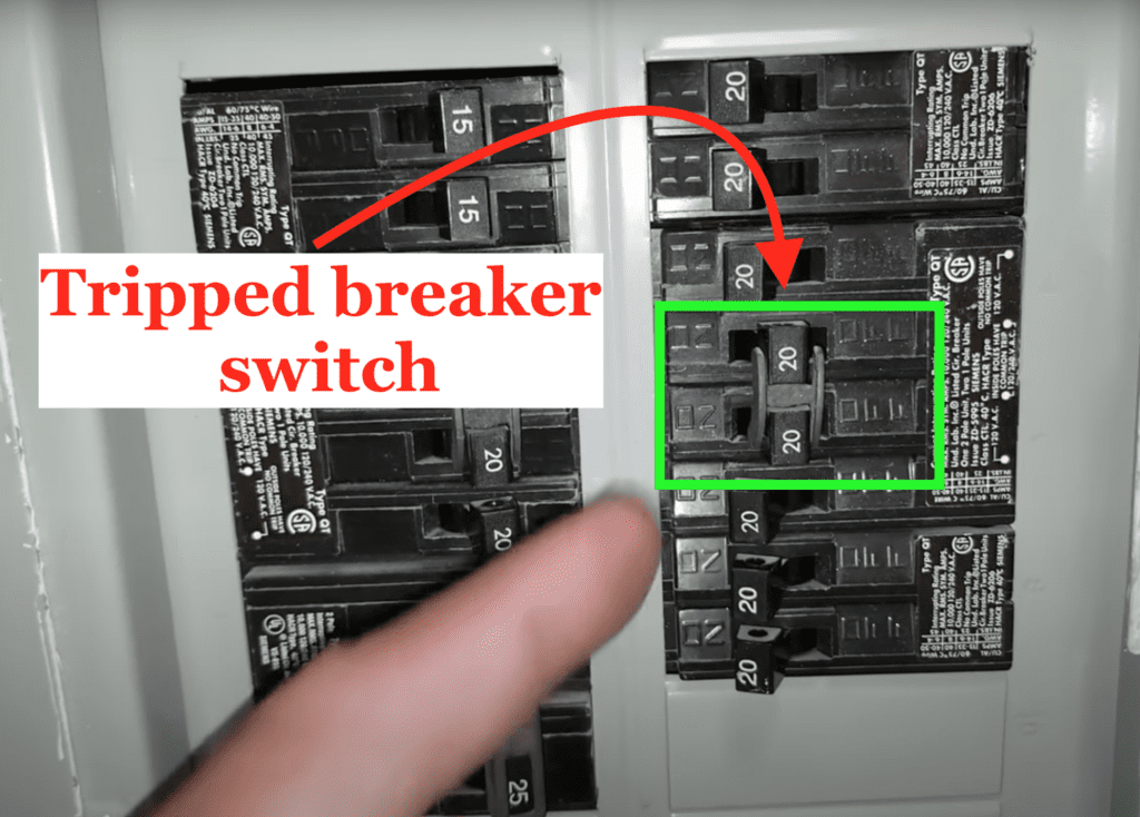 tripped breaker switch