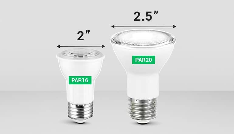 Par16 and Par20 Smart Bulb Size Differences