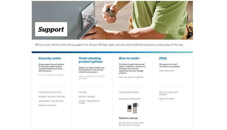 The Schlage Support Page