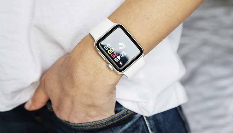 A Person Wearing an Apple Watch